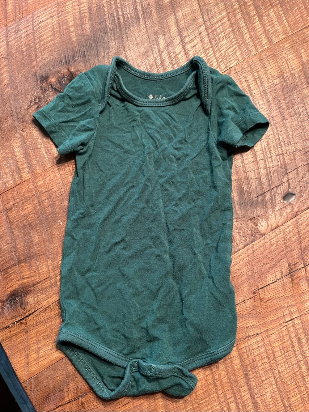 Kyte Bamboo Forest Green Baby Short-Sleeve Bodysuit